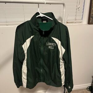 Vintage Liberty Bell Green Puffer Jacket TAG Team Uniforms Made in USA